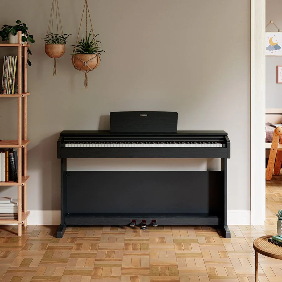 £70 cashback OFFER. Beautiful sounding, furniture style piano from Yamaha. Choose from 3 colour options to match any room